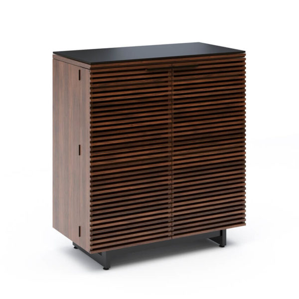 Dark Brown Modern Wooden Mini Bar & Bar Cabinet