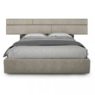 padded Upholstered Modern plank bed With Extending Headboard