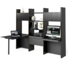 Dark Wooden Home Office Workstation for a Contemporary Space